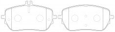 ผ้าเบรค NIBK, A000 420 6902, PN0762, MERCEDES-BENZ (017851)
