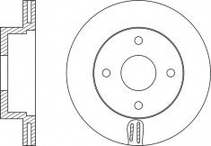จานโรเตอร์, NIBK, 40206-ZW90A, RN1424V, NISSAN (018525)