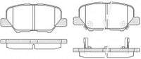ผ้าเบรค NIBK, AN-786WK, PN25003, AKEBONO (016958)