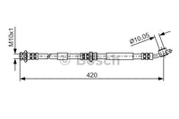 Brake Hose, BOSCH, 46210-2F001, 1 987 432 394, NISSAN  (020811)