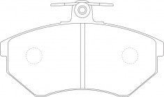 ผ้าเบรค NIBK 357615116, PN0018, AUDI (009535)