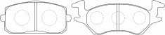 NIBK, Brake Pad, A-205K, PN1134, AKEBONO