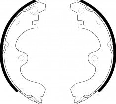 NIBK, Brake Shoes, NR-1050, FN2326, AKEBONO