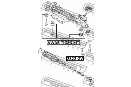 Steering Bush Kit, FEBEST, 5N0 423 759 B_KIT, VWAB-TIGSG-KIT, AUDI (069859)