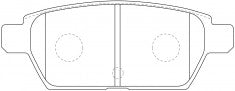 ผ้าเบรค NIBK, D1161-8272, PN5803, FMSI (017971)