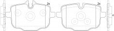ผ้าเบรค NIBK 34 21 2 284 389, PN0547, BMW (010581)