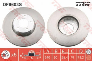 Performance Rotor Disc, TRW, 34 10 6 797 602, DF6603S, BMW (071656)