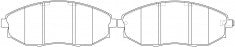 ผ้าเบรค NIBK DB1688 PN0380 BENDIX AUS (016830)