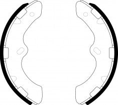 NIBK, Brake Shoes, NR-3029, FN6655, AKEBONO