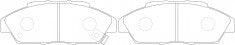 ผ้าเบรค NIBK, A-308WK, PN8223, AKEBONO (017566)