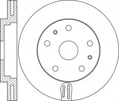 Rotor Disc, NIBK, 4E0 615 301 A, RN1833V, AUDI (009708)