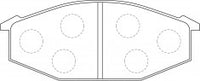 NIBK, Brake Pad, A-77K, PN1052, AKEBONO