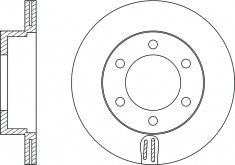 Rotor Disc, NIBK, 562168B, RN1128V, BENDIX (018793)