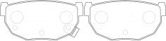 NIBK, Brake Pad, A-141WK, PN2377, AKEBONO