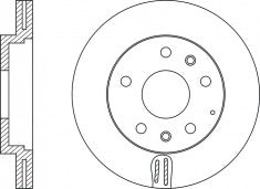 Rotor Disc, NIBK, 562449B, RN1195V, BENDIX EUR (017968)