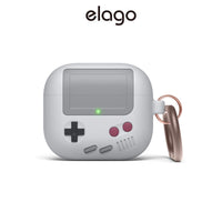 elago AW5 Compatible with AirPods 3 Case, Classic Game Player Design Case with Keychain, Durable Silicone Construction, Supports Wireless Charging