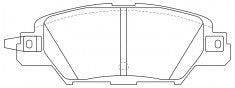 ผ้าเบรค NIBK, D1846-9073, PN5818, FMSI (018016)