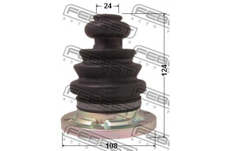 บู๊ทเพลาขับ, FEBEST, 443 498 201 B, 2315-B5, AUDI (064801)