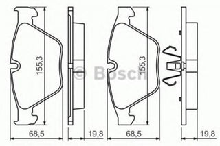 BOSCH, Brake Pads, 34 11 0 300 361, 0 986 494 354,