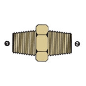 8010-08-08 | 1/2" BSPT ตัวผู้ x 1/2" จุกนม BSPT ตัวผู้ | ทองเหลือง (092105)