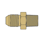 8011-12-12 | 3/4" เกลียวนอก JIC x 3/4" เกลียวนอก BSPT | ทองเหลือง (092114)
