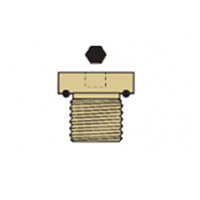 8028-04 | ปลั๊กอุดเทเปอร์จม 1/4" BSPP | ทองเหลือง (092116)