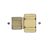 8035-04-04 | 1/4" ตัวผู้ BSPP x 1/4" ตัวเมีย NPT Solid | ทองเหลือง (092130)