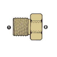 8039-02-04 | 1/8" Male BSPP x 1/4" Female BSP Solid Bushing | Brass (092157)