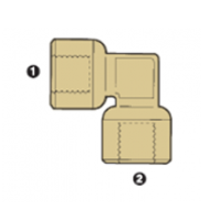 8075-04-04 | BSP ตัวเมีย 1/4" x 1/4" ตัวเมีย BSP ข้อศอก 90° | ทองเหลือง (092206)
