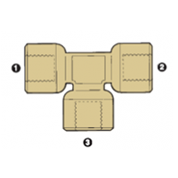 8085-06-06-06 | 3/8" Male BSP Tee | Brass (092217)