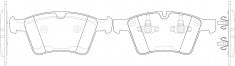 ผ้าเบรค NIBK, D1272-8388, PN0464, FMSI (017938)
