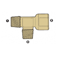 8090-04-04-04 | 1/4" ตัวผู้ BSPT x 1/4" ตัวผู้ BSPT x 1/4" ตัวเมีย BSP Run Tee | ทองเหลือง (092221)