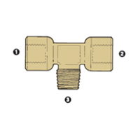 8093-12-12-12 | 3/4" BSP ตัวเมีย x 3/4" BSPT ตัวผู้ x 3/4" ตัวเมีย BSP สาขาที | ทองเหลือง (092226)