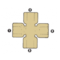 8097-06-06-06-06 | 3/8" ตัวเมีย BSP Cross | ทองเหลือง (092233)