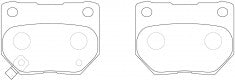 ผ้าเบรค NIBK, A-302WK, PN7800, AKEBONO (018433)