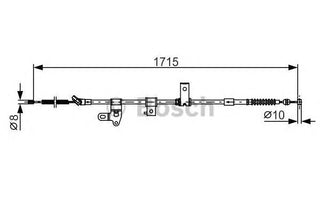 Hand Brake Cable, BOSCH, 46420-47060, 1457433972, TOYOTA  (021123)