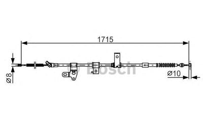 Hand Brake Cable, BOSCH, 46420-47060, 1457433972, TOYOTA  (021123)