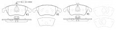ผ้าเบรค NIBK DB2183 PN0395W BENDIX AUS (017894)