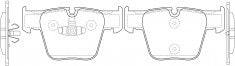 ผ้าเบรค NIBK, D1289-8406, PN31018, FMSI (017904)