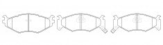 NIBK, Brake Pad, 04423 715, PN0733, CHRYSLER