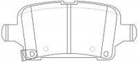ผ้าเบรค NIBK 1345 4674, PN0712, CHEVROLET (016847)