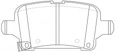 ผ้าเบรค NIBK 1345 4674, PN0712, CHEVROLET (016847)