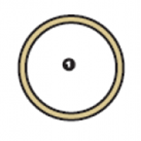 8400-08 | 1/2" Aluminum Washer for British Thread | Brass (092239)