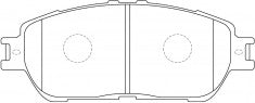 NIBK, Brake Pad, A-670K, PN1480, AKEBONO