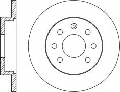 จานโรเตอร์, NIBK, 561158B, RN1282, BENDIX EUR (018558)