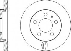 Rotor Disc, NIBK, 562309B, RN1169V, BENDIX (018687)