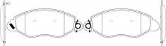 ผ้าเบรค NIBK DB1436, PN51162, BENDIX (017368)