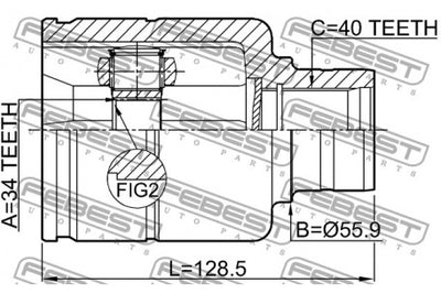 FEBEST CV Joint 5N0 498 103 A 2311-TATRH AUDI