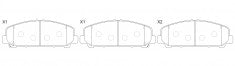 ผ้าเบรค NIBK, D1286-8403, PN0841, FMSI (018543)