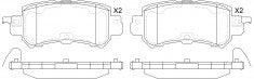 ผ้าเบรค NIBK AN-784WK, PN25001, AKEBONO (018013)